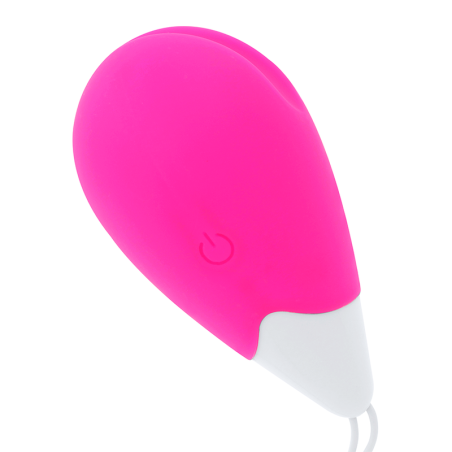 OHMAMA HUEVO VIBRADOR 10 MODOS ROSA Y BLANCO