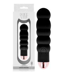 DOLCE VITA VIBRADOR RECARGABLE SIX NEGRO 7 VELOCIDADES 2