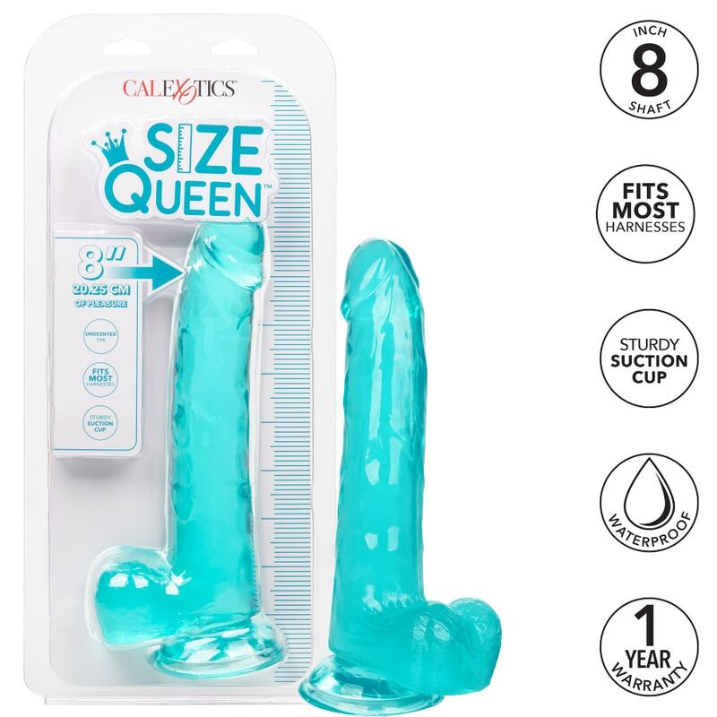 CALEXOTICS SIZE QUEEN DILDO AZUL 203 CM