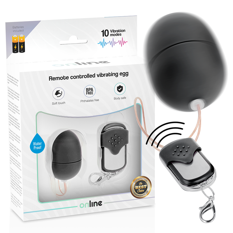 ONLINE HUEVO VIBRADOR CONTROL REMOTO S NEGRO