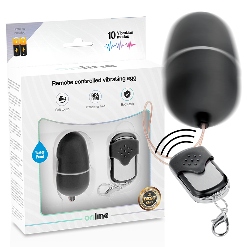 ONLINE HUEVO VIBRADOR CONTROL REMOTO M NEGRO