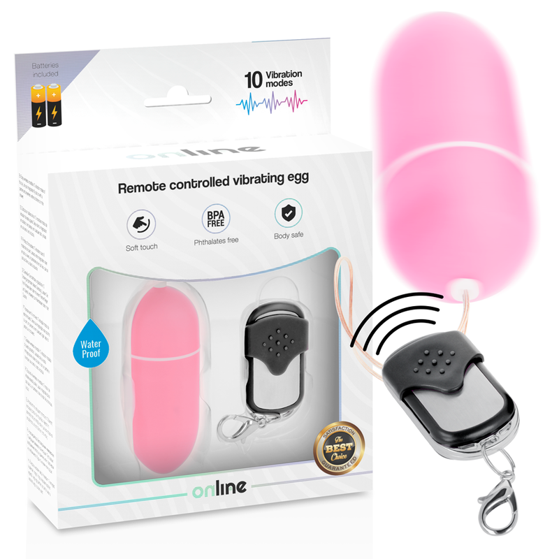 ONLINE HUEVO VIBRADOR CONTROL REMOTO L ROSA