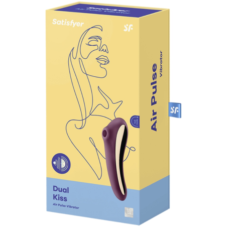 SATISFYER DUAL KISS ESTIMULADOR CLITORIS PURPURA