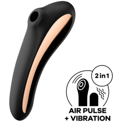 SATISFYER DUAL KISS ESTIMULADOR CLITORIS NEGRO 2