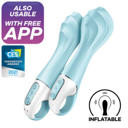 SATISFYER AIR PUMP VIBRATOR 5 VIBRADOR PUNTO G INFLABLE APP AZUL 2