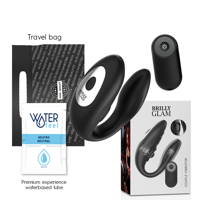 BRILLY GLAM COUPLE PULSING VIBRATING CONTROL REMOTO
