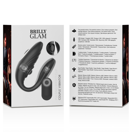 BRILLY GLAM COUPLE PULSING VIBRATING CONTROL REMOTO
