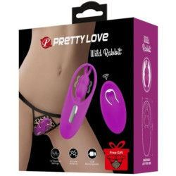 PRETTY LOVE WILD RABBIT ESTIMULADOR PARA BRAGUITA CON CONTROL REMOTO LILA 2