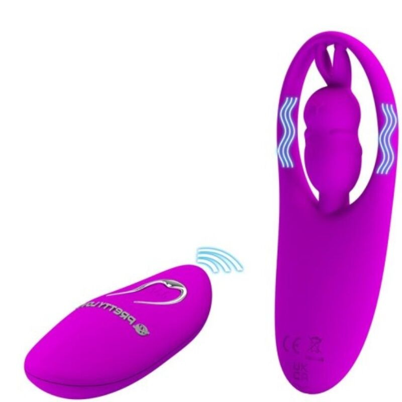 PRETTY LOVE WILD RABBIT ESTIMULADOR PARA BRAGUITA CON CONTROL REMOTO LILA
