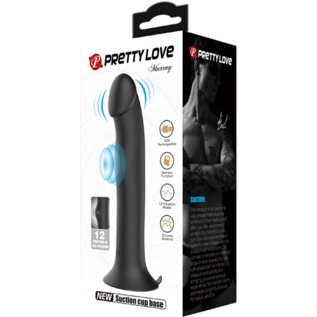 PRETTY LOVE MURRAY VIBRADOR Y SUCCIONADOR DE CLITORIS NEGRO