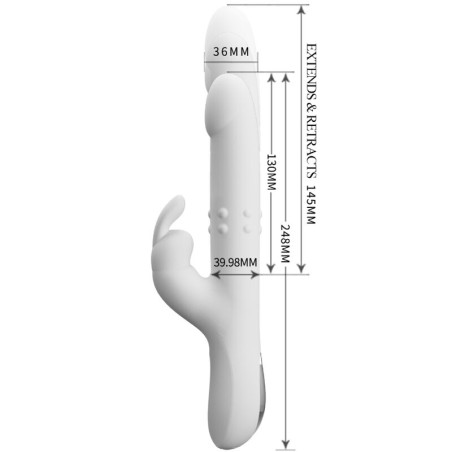 PRETTY LOVE REESE VIBRADOR CON ROTACION PLATEADO
