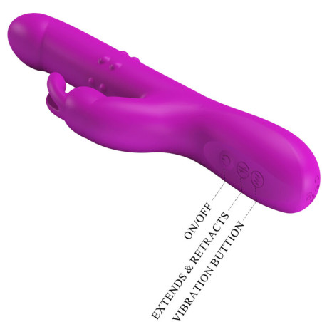 PRETTY LOVE REESE VIBRADOR CON ROTACION MORADO
