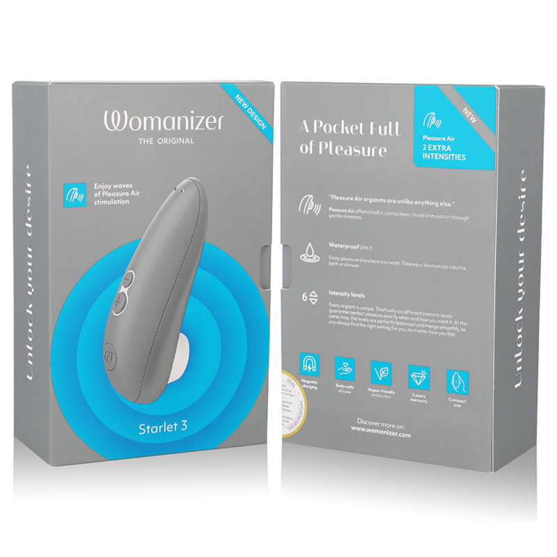 WOMANIZER STARLET 3 ESTIMULADOR CLITORIS GRIS