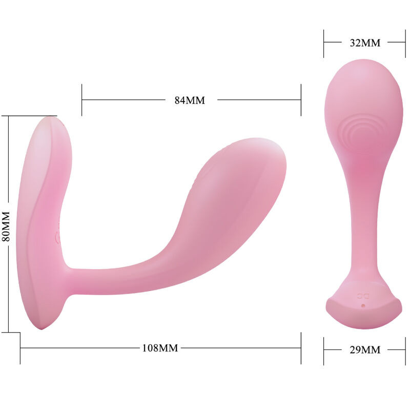 PRETTY LOVE BAIRD G SPOT 12 VIBRACIONES RECARGABLE ROSA APP