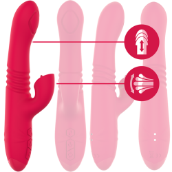 INTENSE DUA VIBRADOR MULTIFUNCION RECARGABLE UP DOWN CON LENGUA ROJO 2