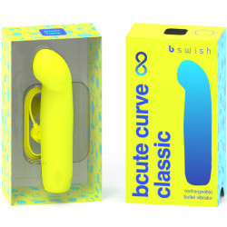 B SWISH BCUTE CURVE INFINITE CLASSIC VIBRADOR RECARGABLE SILICONA AMARILLO 2