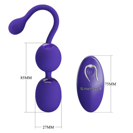PRETTY LOVE WILLIE YOUTH BOLAS CONTROL REMOTO VIBRACION VIOLETA