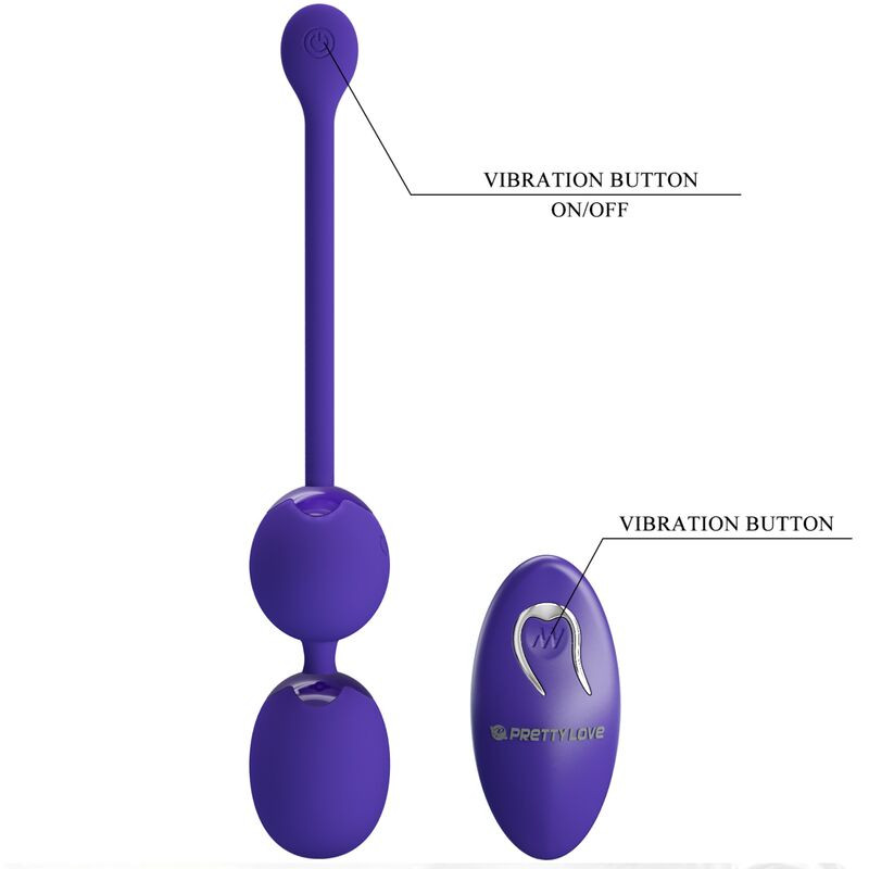 PRETTY LOVE WILLIE YOUTH BOLAS CONTROL REMOTO VIBRACION VIOLETA
