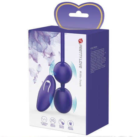 PRETTY LOVE WILLIE YOUTH BOLAS CONTROL REMOTO VIBRACION VIOLETA