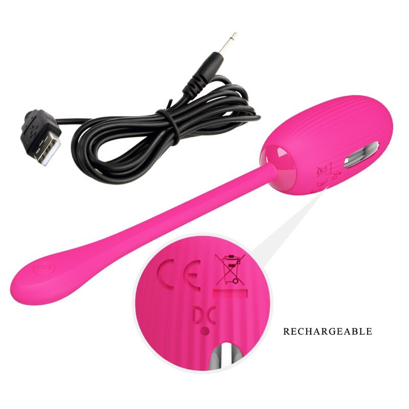 PRETTY LOVE DOREEN HUEVO VIBRADOR RECARGABLE MAGENTA CONTROL REMOTO