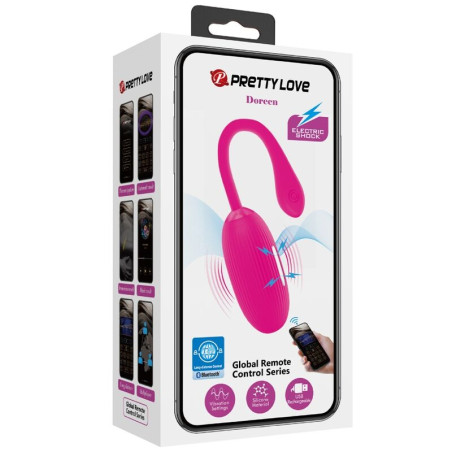 PRETTY LOVE DOREEN HUEVO VIBRADOR RECARGABLE MAGENTA CONTROL REMOTO