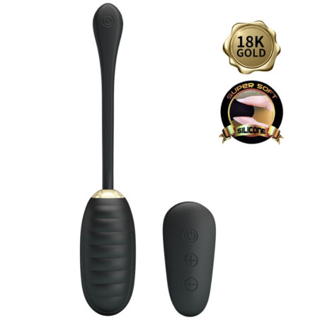 PRETTY LOVE DOREEN HUEVO VIBRADOR DE LUJO RECARGABLE NEGRO CONTROL REMOTO