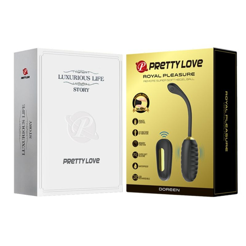 PRETTY LOVE DOREEN HUEVO VIBRADOR DE LUJO RECARGABLE NEGRO CONTROL REMOTO