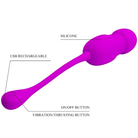 PRETTY LOVE CALLIE HUEVO VIBRADOR RECARGABLE MORADO