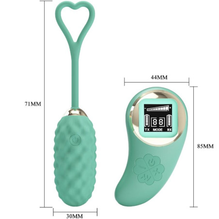 PRETTY LOVE VIVIAN HUEVO VIBRADOR CONTROL REMOTO VERDE
