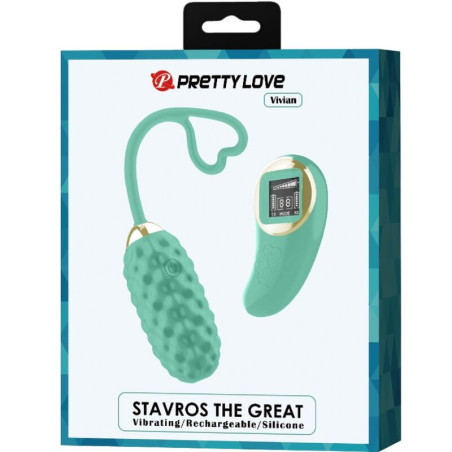 PRETTY LOVE VIVIAN HUEVO VIBRADOR CONTROL REMOTO VERDE