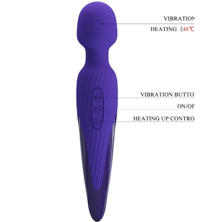 PRETTY LOVE ANTONY YOUTH VIBRADOR WAND EFECTO CALOR VIOLETA