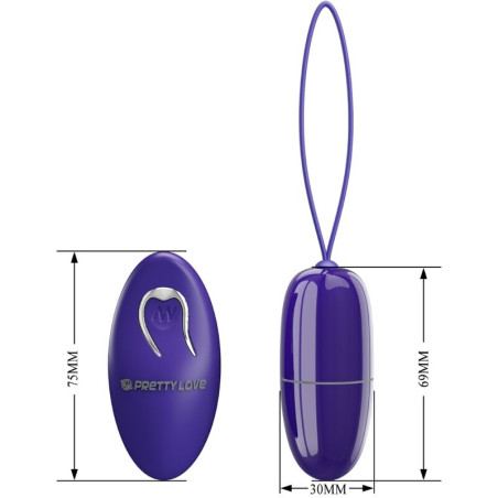 PRETTY LOVE SELKIE YOUTH MINI HUEVO VIBRADOR CONTROL REMOTO VIOLETA