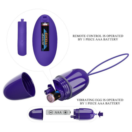 PRETTY LOVE SELKIE YOUTH MINI HUEVO VIBRADOR CONTROL REMOTO VIOLETA