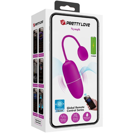 PRETTY LOVE NYMPH HUEVO VIBRADOR CONTROLADO POR APP VIOLETA
