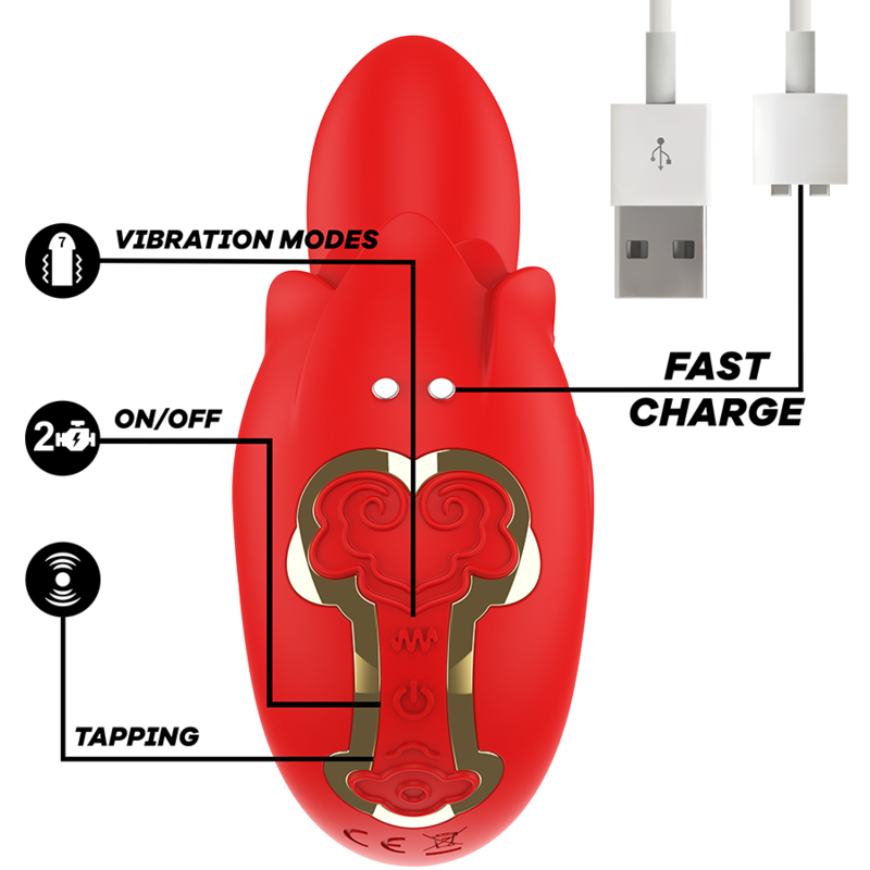 MIA SELENA ESTIMULADOR VIBRATING TAPPING ROJO