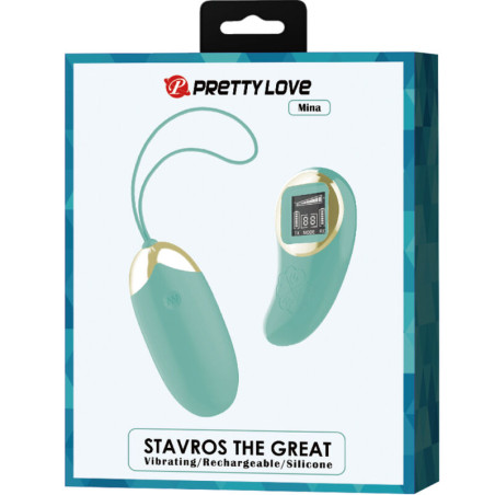 PRETTY LOVE MINA HUEVO VIBRADOR CONTROL REMOTO VERDE