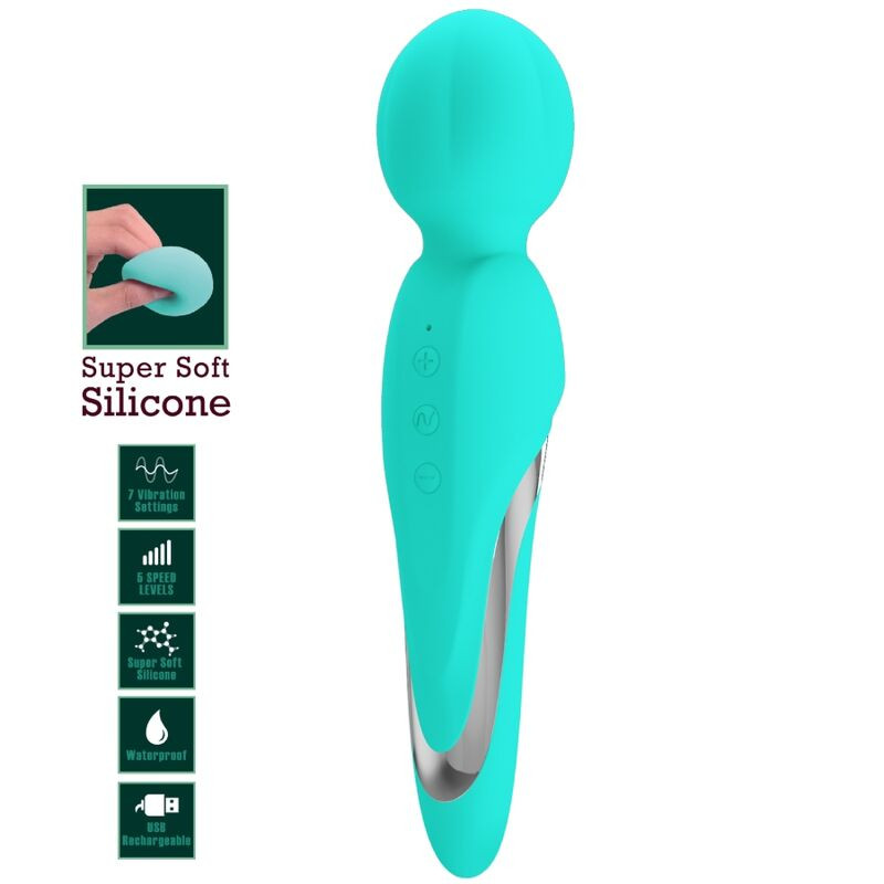 PRETTY LOVE WALTER VIBRADOR WAND VERDE AGUA