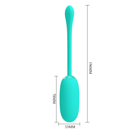PRETTY LOVE JULIUS HUEVO VIBRADOR IMPERMEBLE RECARGABLE VERDE AGUA