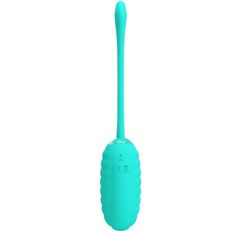 PRETTY LOVE KIRK HUEVO VIBRADOR RECARGABLE VERDE AGUA