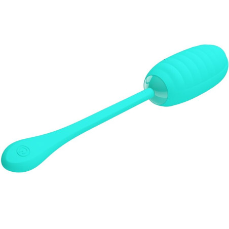 PRETTY LOVE KIRK HUEVO VIBRADOR RECARGABLE VERDE AGUA