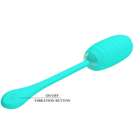 PRETTY LOVE KIRK HUEVO VIBRADOR RECARGABLE VERDE AGUA