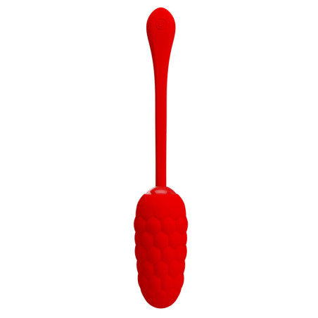 PRETTY LOVE HUEVO VIBRADOR CON TEXTURA MARINA RECARGABLE ROJO