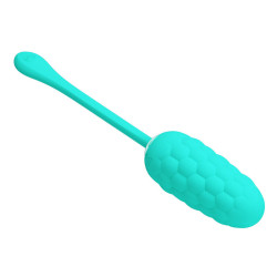 PRETTY LOVE VIBRATING EGG WITH AQUA GREEN RECHARGEABLE MARINE TEXTURE 2