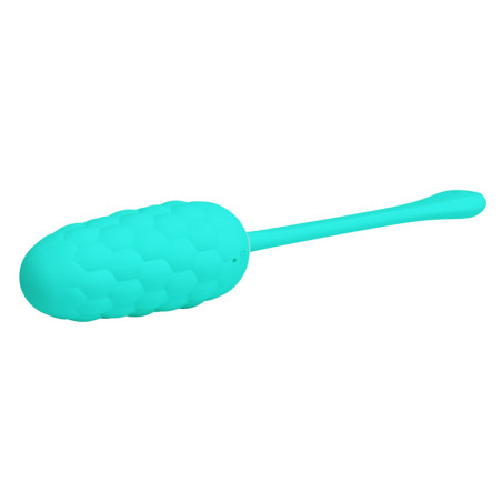 PRETTY LOVE HUEVO VIBRADOR CON TEXTURA MARINA RECARGABLE VERDE AGUA