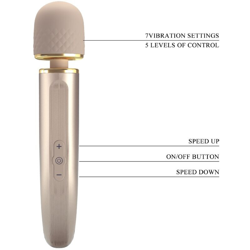 PRETTY LOVE MASAJEADOR 7 MODOS VIBRACION CHAMPAGNE