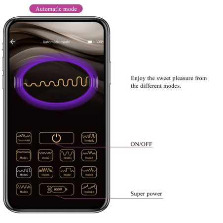 PRETTY LOVE DOREEN HUEVO VIBRADOR RECARGABLE LILA