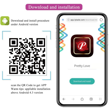 PRETTY LOVE AUGUST VIBRADOR DOBLE PLACER APP REMOTE