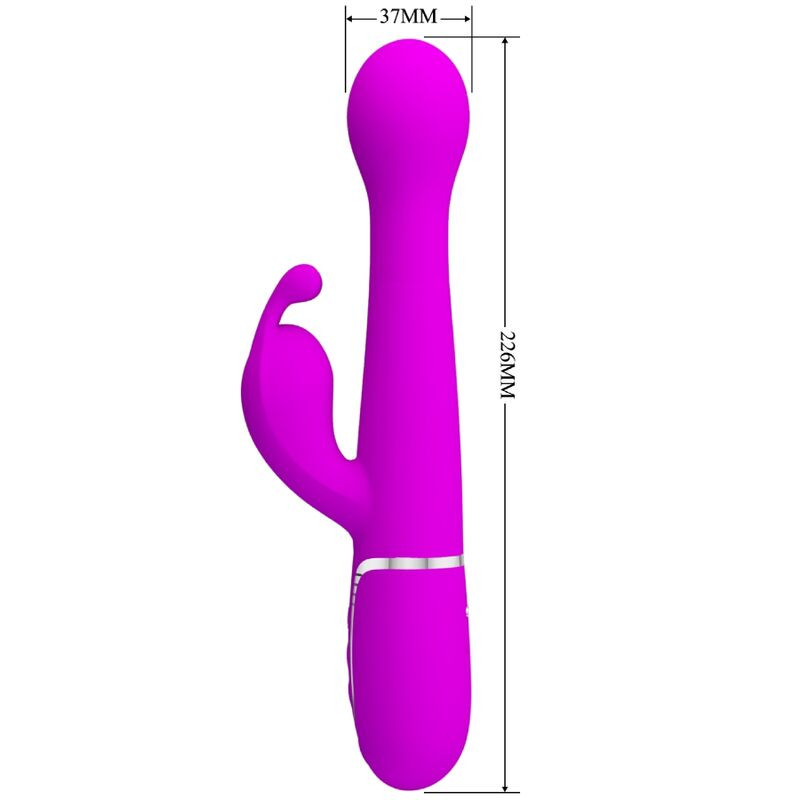 PRETTY LOVE DEJON VIBRADOR RABBIT 3 EN 1 MULTIFUNCION VIOLETA
