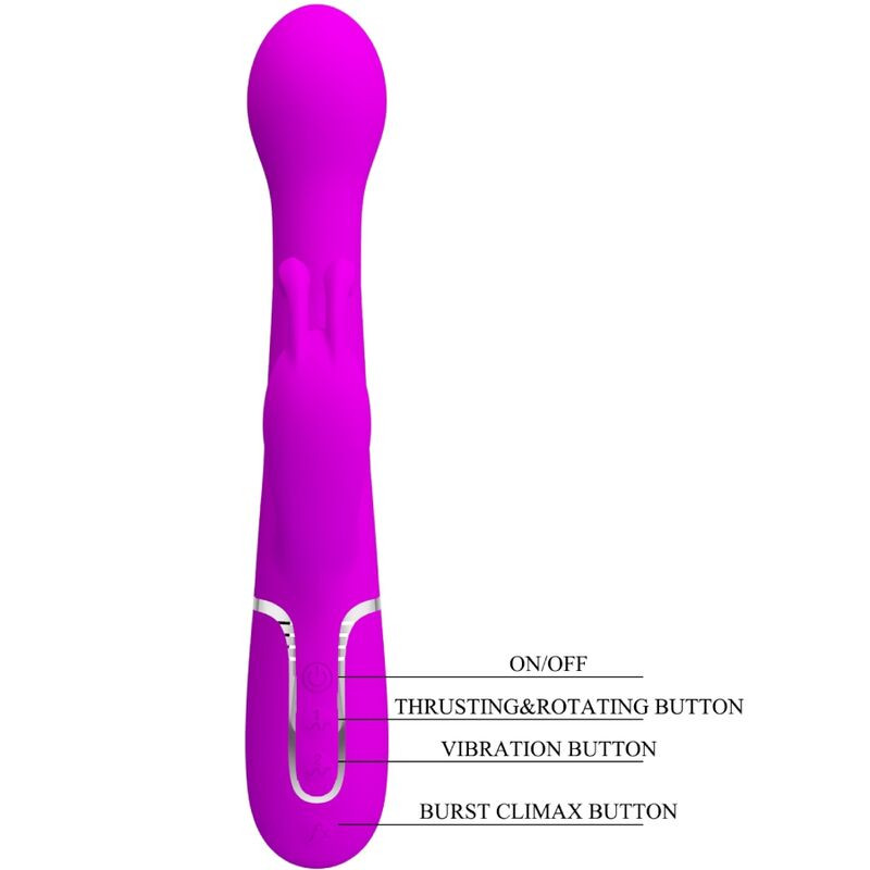PRETTY LOVE DEJON VIBRADOR RABBIT 3 EN 1 MULTIFUNCION VIOLETA