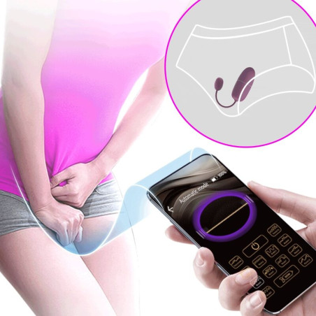PRETTY LOVE NYMPH HUEVO VIBRADOR CONTROLADO POR APP LILA